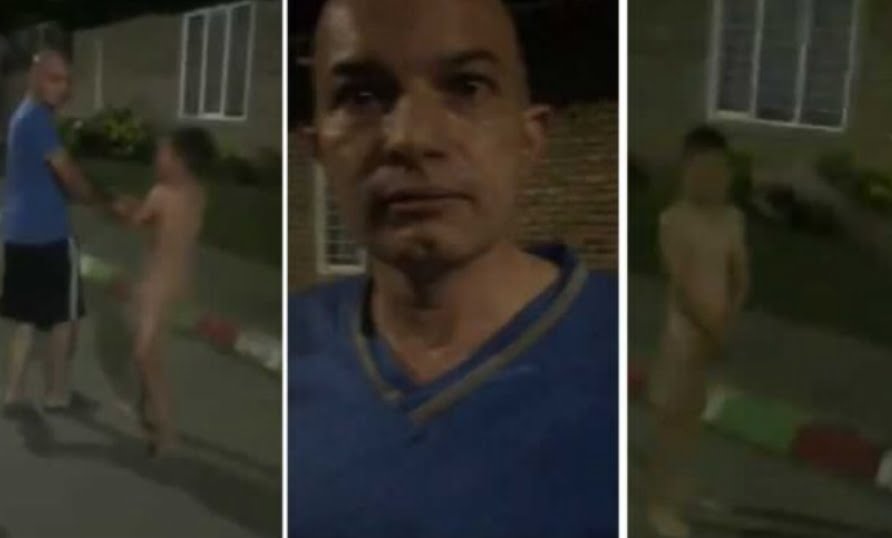 Hombre obliga a su hijastro a caminar desnudo por el barrio por no saber multiplicar (VIDEO)