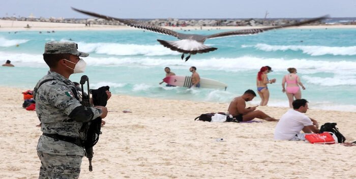Batallón de seguridad recorrió del Caribe mexicano