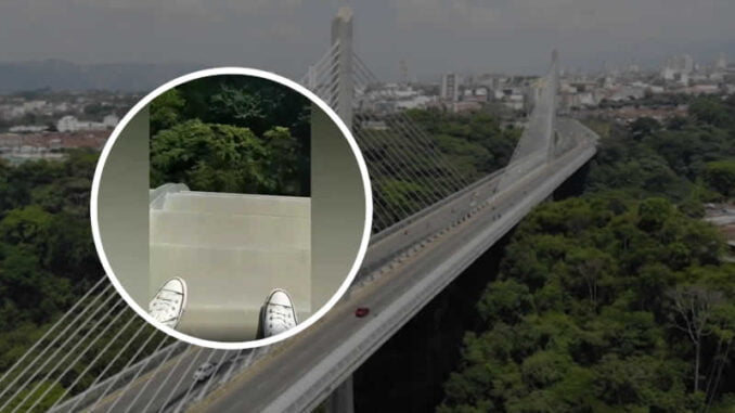 Joven grabó instante antes de lanzarse al vacío desde un puente en Bucaramanga (VIDEO)