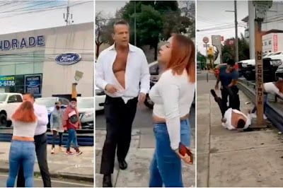 Este actor y político mexicano se cayó a golpes con una mujer en plena calle (VIDEOS)