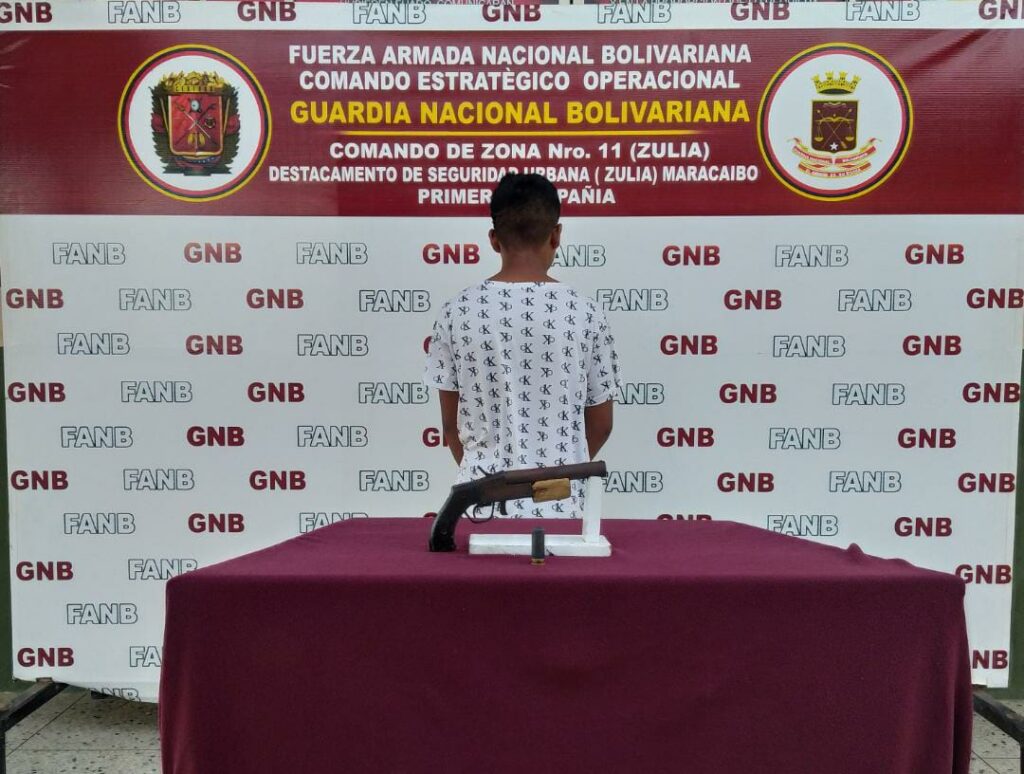 GNB Zulia lo capturó en flagrancia cuando atracaba en Torito Fernández