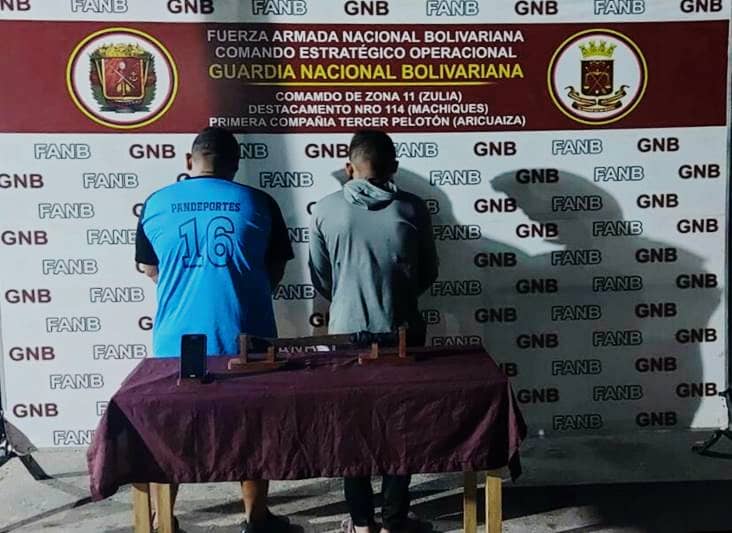 GNB Zulia detiene a dos hombres por robo