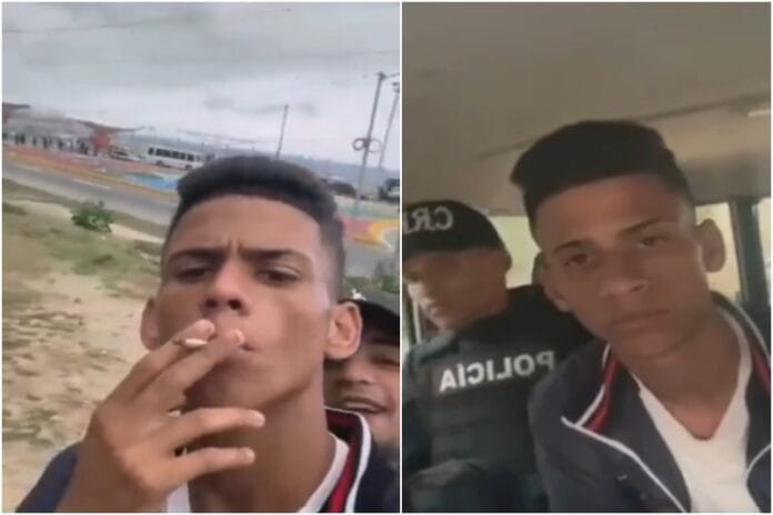 Se grabaron drogándose en La Guaira y se burlaron de la policía, los obligaron a hacer servicio comunitario (VIDEO)