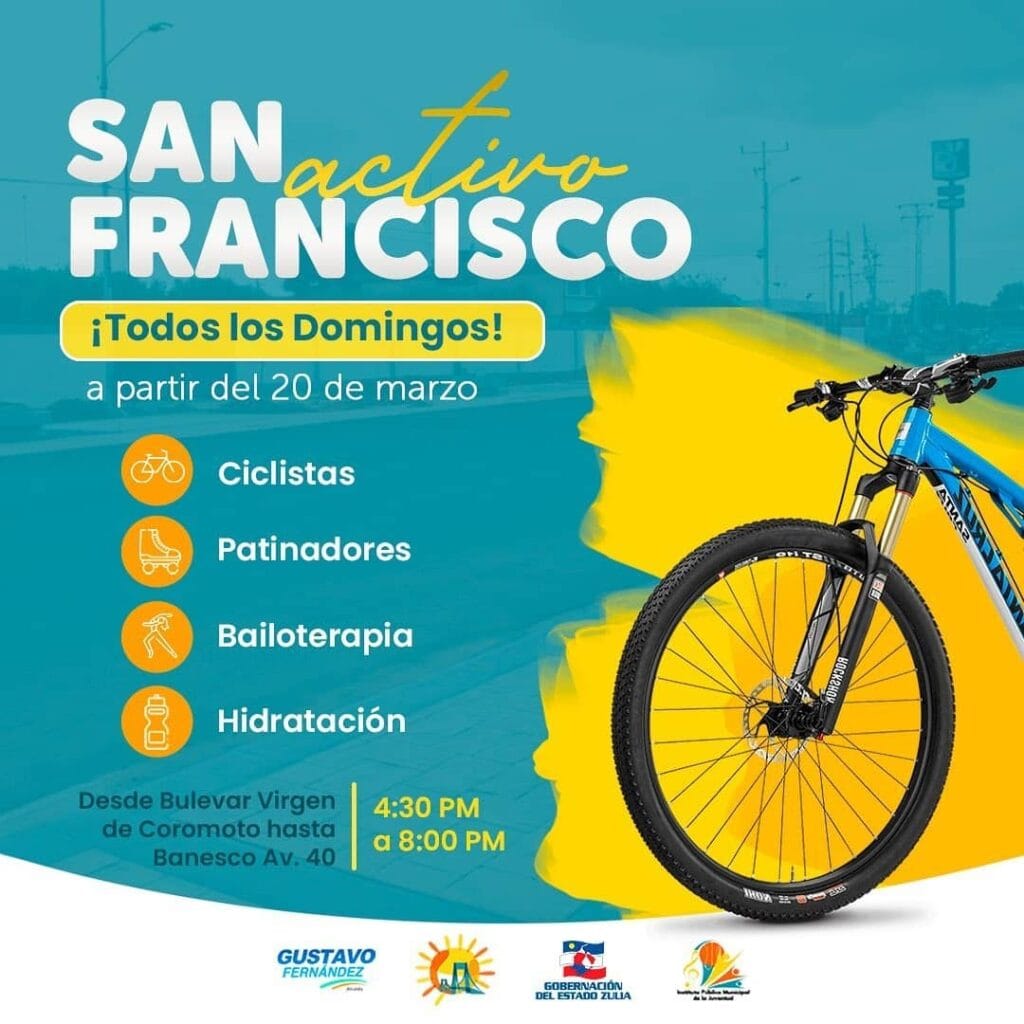 Alcalde Gustavo Fernández te invita al nuevo proyecto San Francisco activo que comienza este domingo 20 de marzo