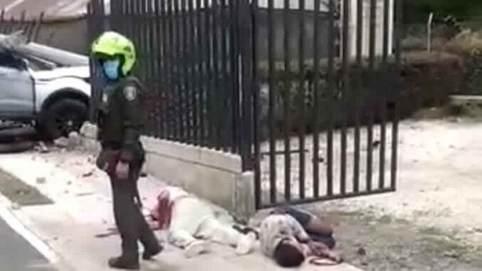 VIDEO | Arrollados delincuentes por conductor que pretendían robar