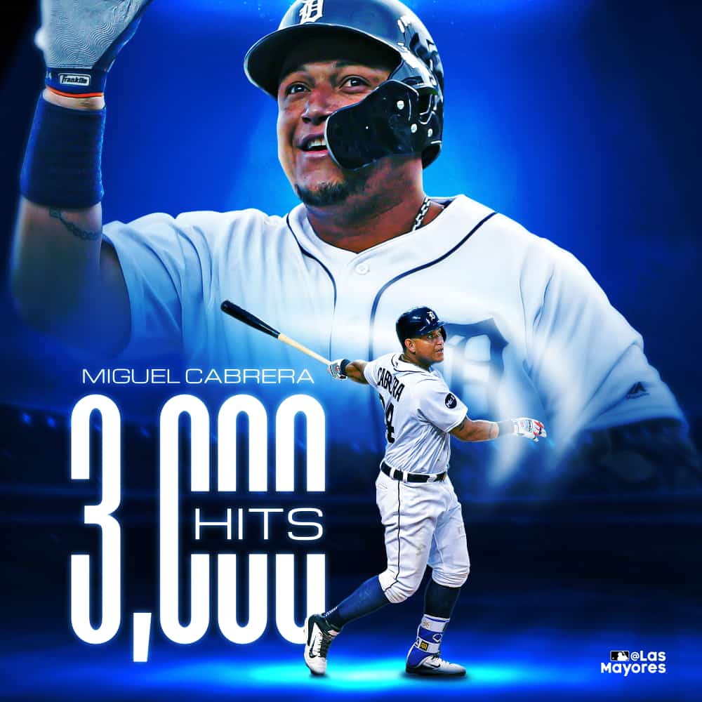 ¡ORGULLO VENEZOLANO! Miguel Cabrera conecta su imparable número 3000 en Grandes Ligas (VIDEO)