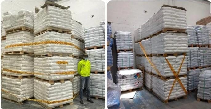 Colombia: Decomisan cargamento de 58 toneladas de químicos para procesar narcóticos en Medellín