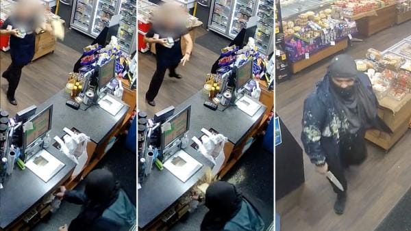 ¡VALIENTE ACCIÓN! Empleada de una tienda impide un robo lanzándole natillas al ladrón (VIDEO)