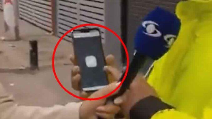 Policía pasó pena al no funcionarle una aplicación que mostraba en una transmisión vivo (VIDEO)