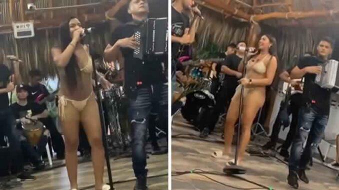 Artista de la música vallenata desató polémica por presentarse en bikini (VIDEO)