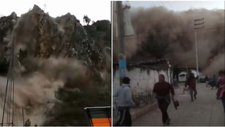 Se desmorona un cerro y deja sepultadas 150 casas en Perú (VIDEO)