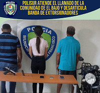 Polisur desarticula banda de extorsionadores en El Bajo