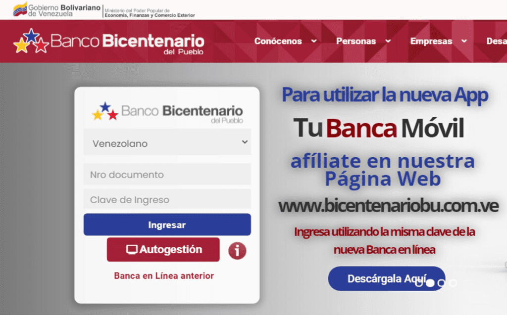 Banco Bicentenario registra fallas de acceso este sábado