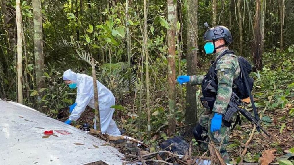 Militares colombianos hallan nuevos rastros de niños desaparecidos en accidente aéreo en Colombia