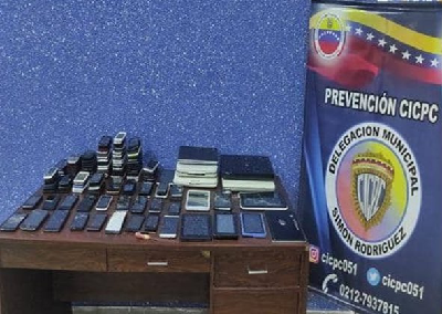 Cicpc recuperó 116 celulares y tablets provenientes del delito en La Candelaria