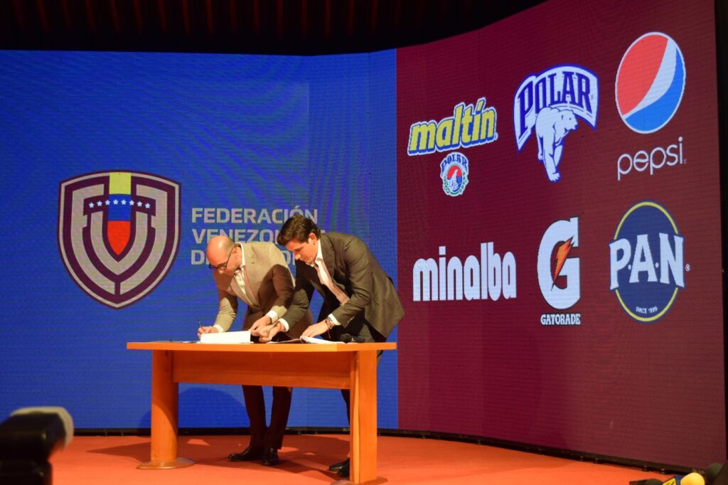 Polar Pilsen, Pepsi, Gatorade, Minalba, Maltín Polar y P.A.N. establecen alianza con la Federación Venezolana de Fútbol