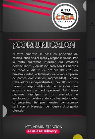 Empresa de Delivery en Maracaibo aclara que Farmatodo no tiene nada que ver con hechos de violencia a sus clientes: «Somos una empresa subcontrada» (Comunicado)