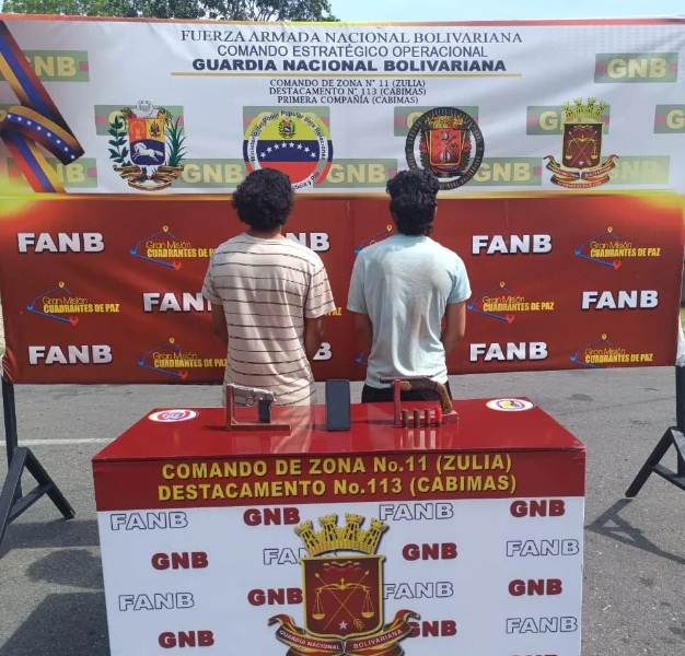 GNB Zulia capturó a dos sujetos integrantes activos del G.E.D.O “YEICO MASACRE”