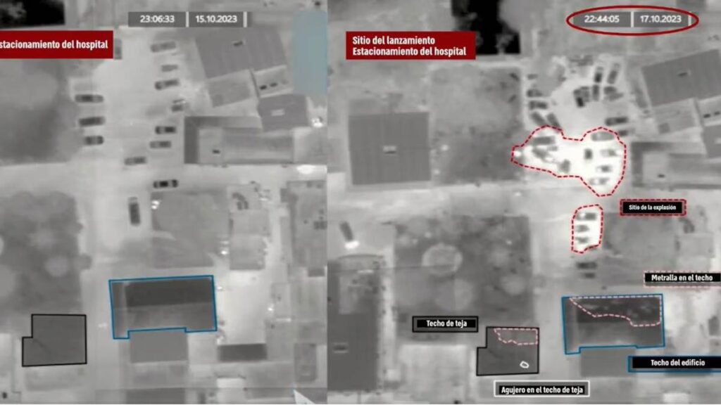 Esta sería la prueba para Israel de que sus fuerzas no dispararon contra el hospital en Gaza (VIDEO)