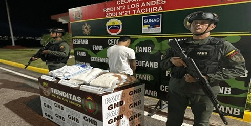 Detuvieron a hombres con ropa impregnada de cocaína en Táchira