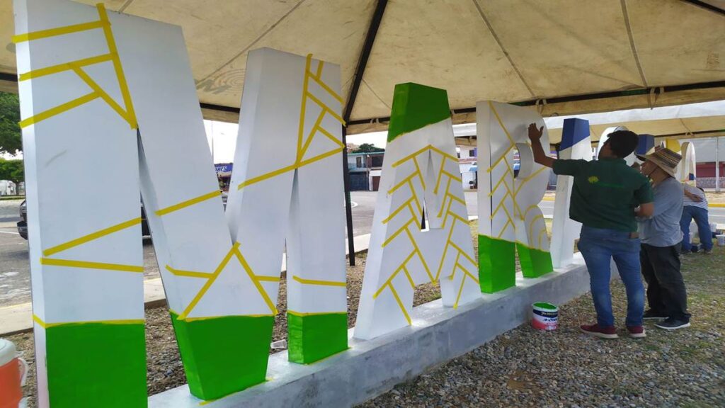 Alcaldía de Maracaibo inició recuperación de las letras corpóreas de la plaza Indio Mara (FOTOS)