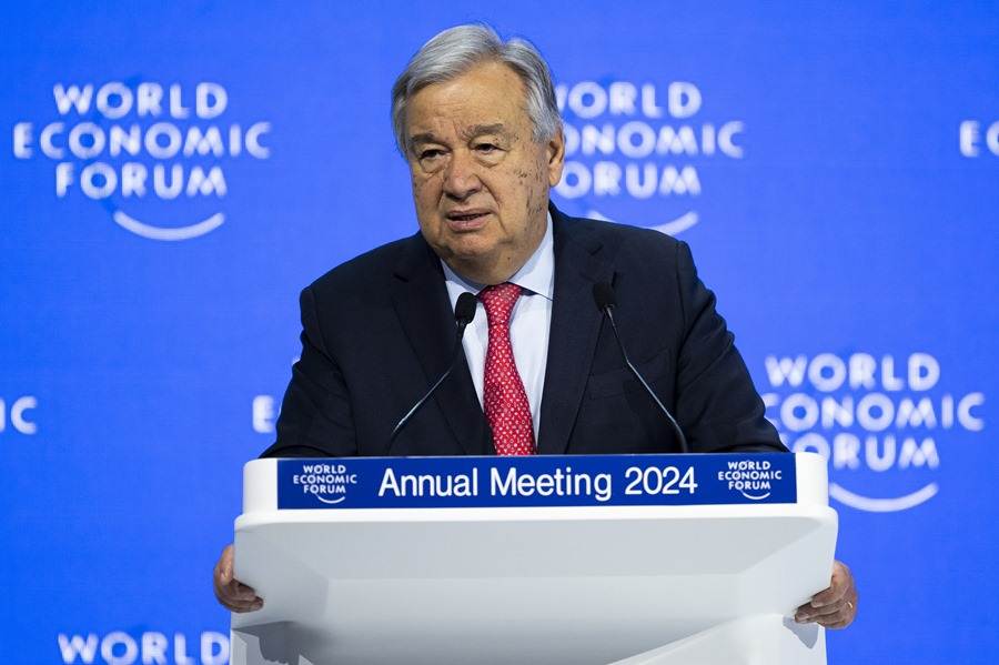 Guterres alerta en Davos sobre la “epidemia de impunidad” que evidencian las guerras de Gaza o Ucrania