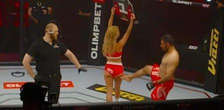 El luchador Ali Heibati, suspendido de por vida por la liga rusa tras darle una patada a una chica del ring
