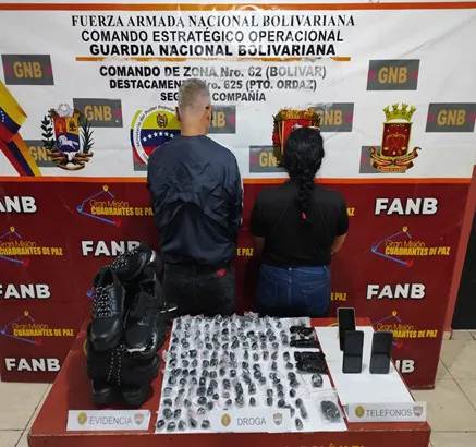 GNB frustró envío de diez pares de zapatos rellenos de cocaína en Bolívar