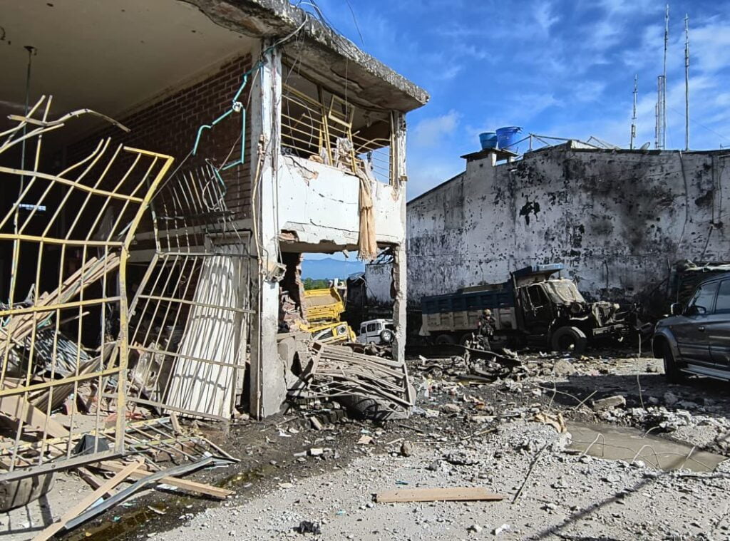 Desgarradoras imágenes del brutal ataque terrorista a estación de Policía en Cauca Colombia