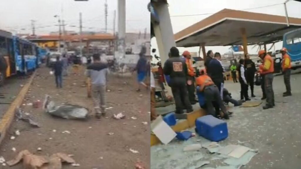 Explosión en una estación de servicio en Lima deja varias personas heridas (+video)