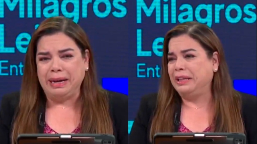 Periodista se entera de la muerte de su padre en plena transmisión en vivo y esta fue su desgarradora reacción Periodista
