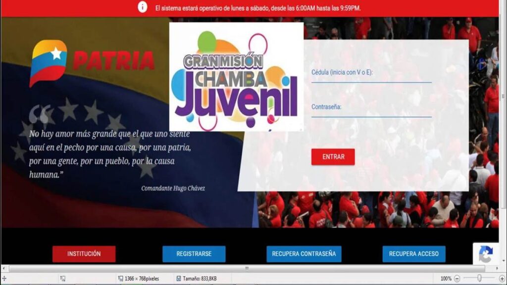 estipendio Chamba Juvenil