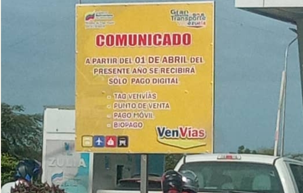 Peaje del puente sobre el Lago de Maracaibo aceptará exclusivamente pagos digitales Peaje