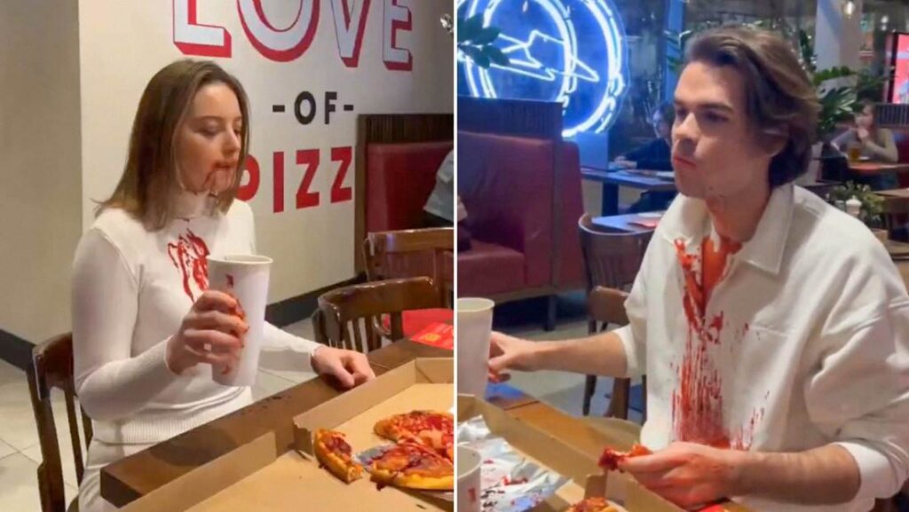 Acción antiisraelí en Pizza Hut sacude a clientes en Varsovia acción antiisraelí en Pizza Hut