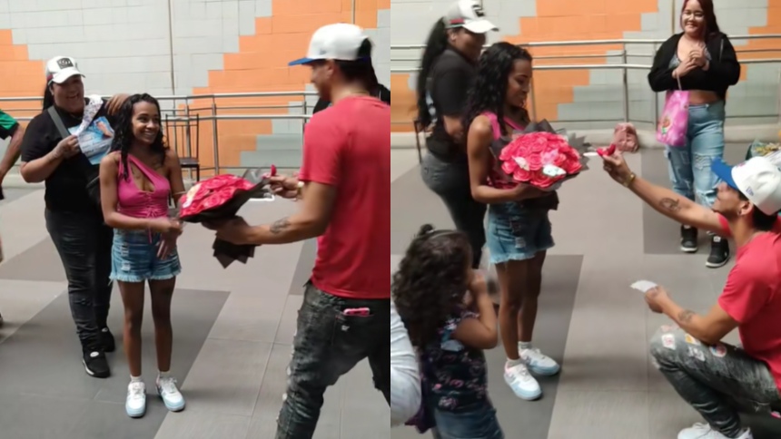 VIDEO VIRAL: Sorprende a su novia con propuesta de matrimonio en la estación Petare del Metro Propuesta romántica en Petare Metro