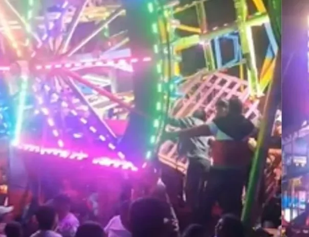Heridas 10 personas tras colapsar una atracción mecánica en Colombia (VIDEO) atracción mecánica