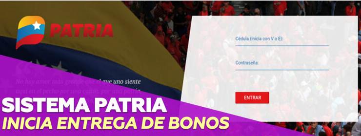 Sistema Patria inicia entrega de nuevos bonos de protección social en febrero nuevos bonos de protección social