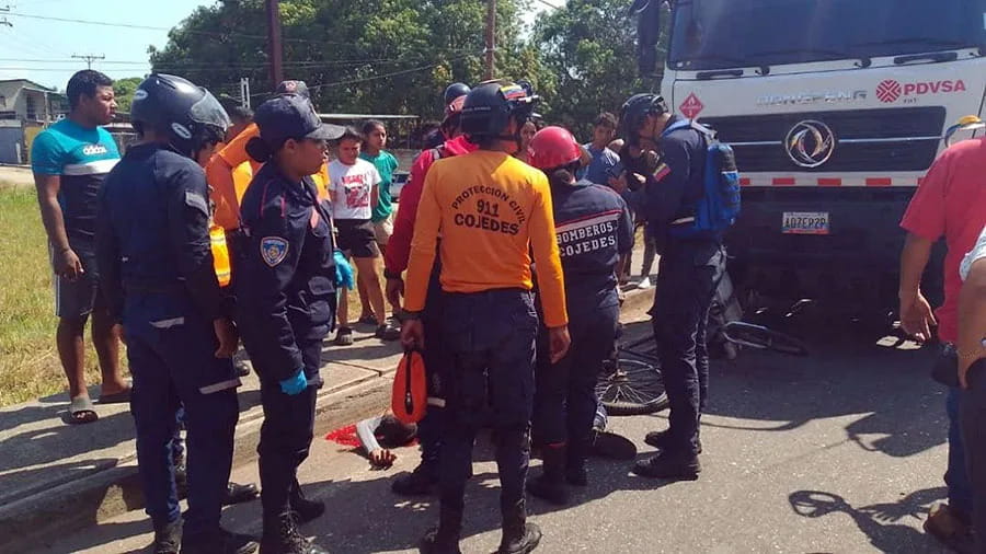 Fallece ciclista tras chocar de frente contra una gandola accidente de tránsito