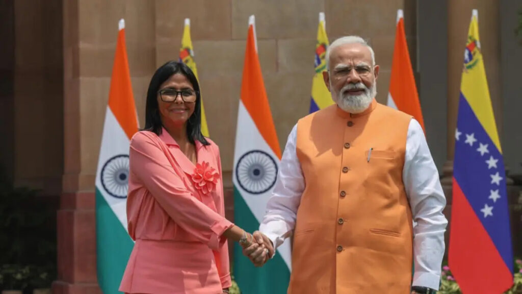 Delcy Rodríguez y Modi