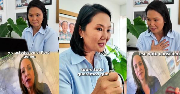 Keiko Fujimori sostuvo videollamada con María Corina Machado: esto dijo Keiko Fujimori