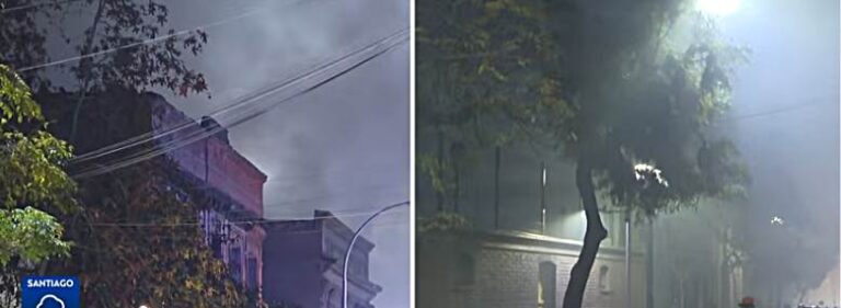 incendio en Santiago de Chile