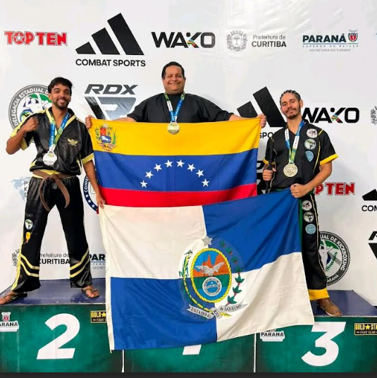 ¡Tricolor en alto! El venezolano Ángelo Magliani gana el campeonato de kickboxing en Brasil venezolano gana en Brasil