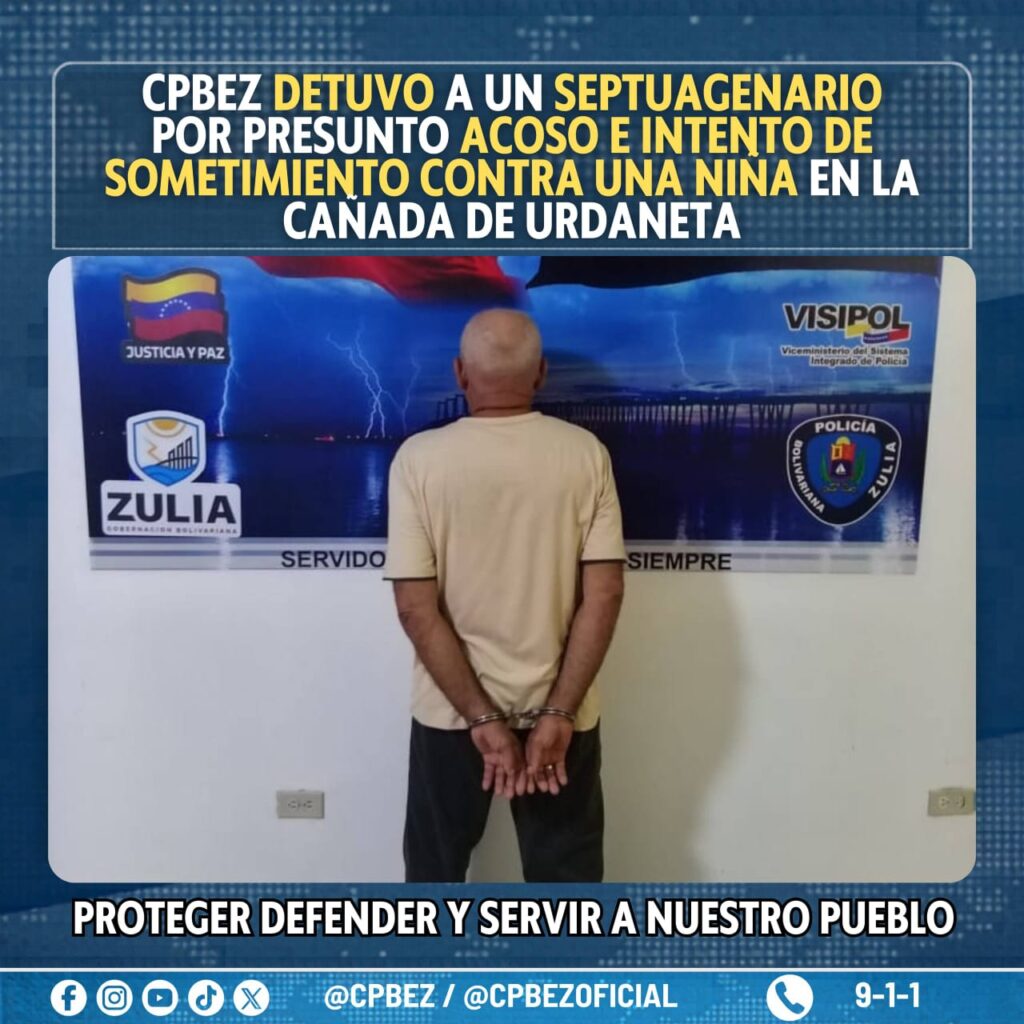 Capturan a septuagenario tras denunciar intento de acoso a menores en Zulia acoso a menores en Zulia
