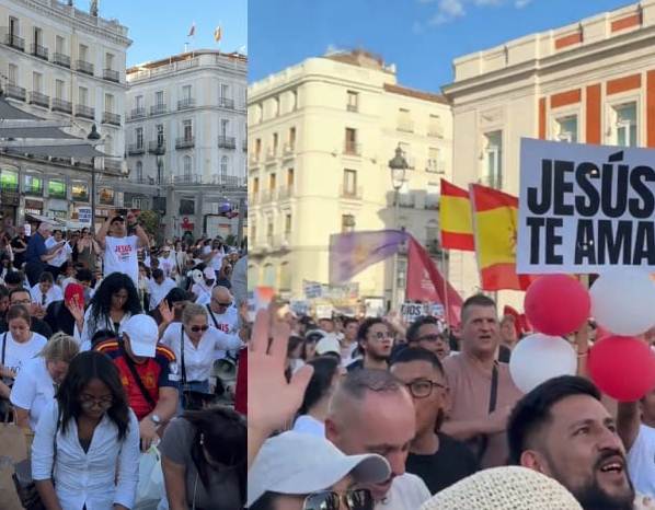 Una impresionante manifestación de fe inunda las calles madrileñas marcha cristiana en Madrid