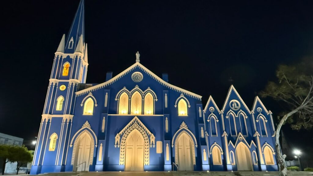 Iluminación de la iglesia Santa Bárbara