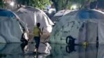 inundación en refugio sísmico