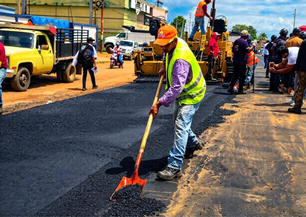 ¡EL GOBERNADOR DEL ASFALTO! Luis Caldera rehabilita la vialidad en Los Cortijos con 14 mil toneladas